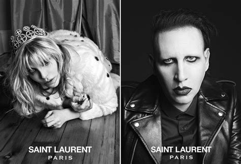 yves saint laurent courtney love kim gordon|Courtney Love Kim Gordon Marilyn Manson For Saint Laurent .